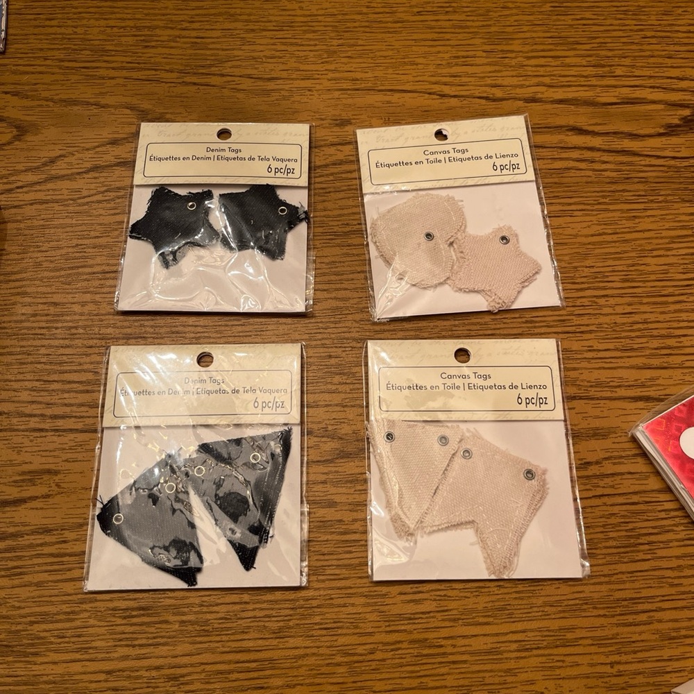 Tags Denim tags & Canvas tags 4 sets